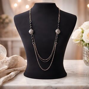 *NEW* Multi-strand Wire Ball Long Body Necklace